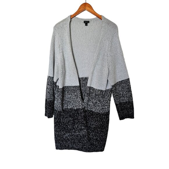 Torrid Colorblock Cardigan Open Front Sweater Plus Size 2X Gray Black - Picture 3 of 10